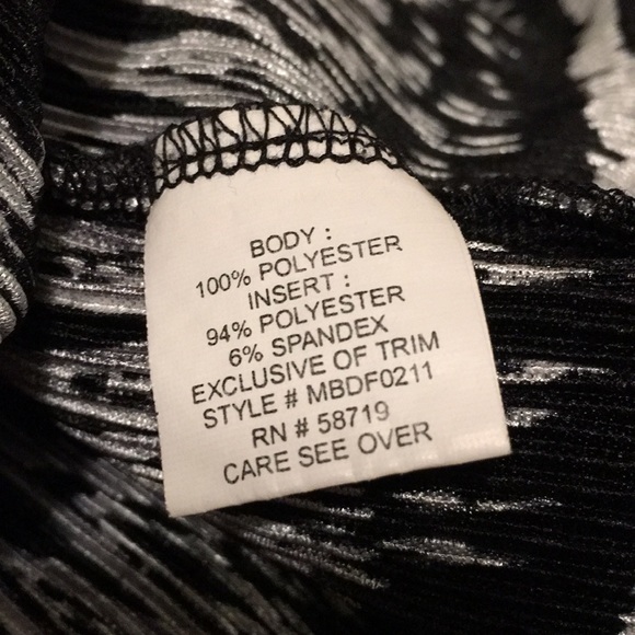 Elementz Crinkle Aztec Black/Silver/Gold Top - Picture 4 of 8